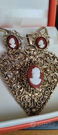 Orecchini con  Collier ,Pendente d'epoca