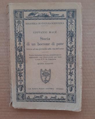 Vecchio libro "Storia di un boccone di pane"