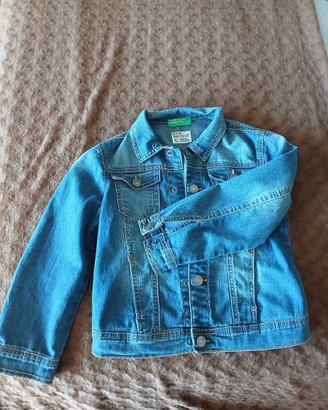 Giubbino jeans bimbo Benetton 120 cm 6/7 anni