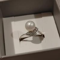 Anello oro 9kt con perla 