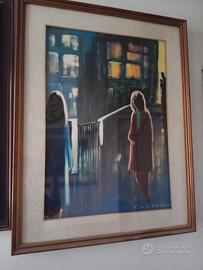 Quadro olio su tela con cornice - Fantuzzi