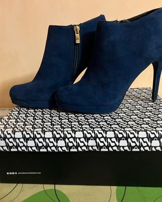 Scarpe Primadonna tronchetti blu n.39