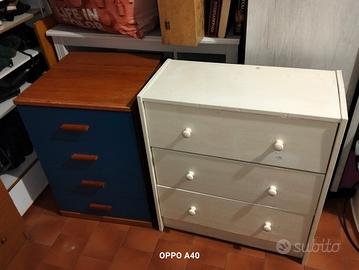 cassettiera da scrivania comodino