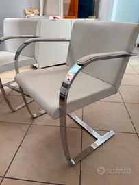 Coppia di poltrone brno bianche