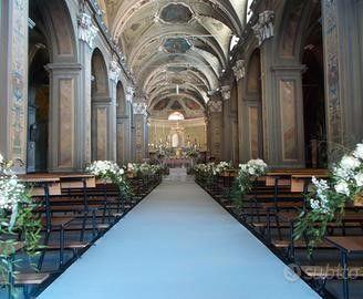 Passatoia/tappeto bianco per matrimoni ed eventi.