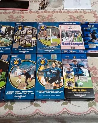 9 Videocassette VHS  Inter, Vieri, 90 anni di camp