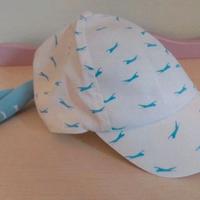 Cappello con visiera e foulard NUOVO