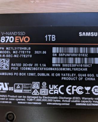 samsung ssd 870 evo 1 tb
