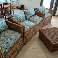 salotto in midollino anni 80/90