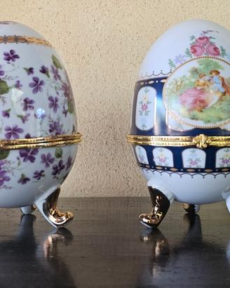 Uova Portagioie Porcellana Stile Fabergé
15x20 cm