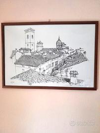 Quadro con scorcio di città