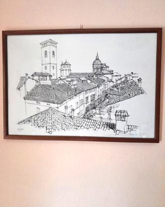 Quadro con scorcio di città
