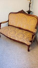Divanetto con poltrone stile Luigi Filippo 
