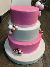 torta tre piani in gomma eva 