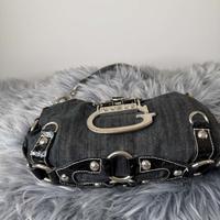 Borsa vintage uess y2k denim raro grigio nero