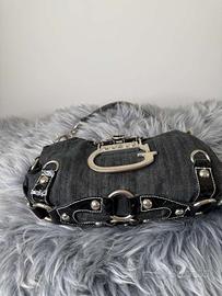 Borsa vintage uess y2k denim raro grigio nero