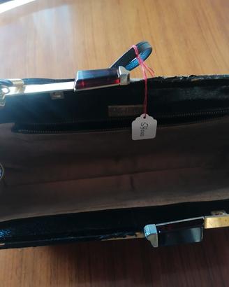 Borsa Melluso effetto coccodrillo catena dorata