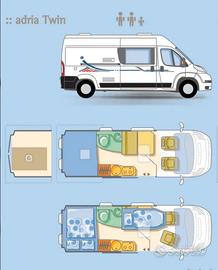 Camper in Van - Adria Twin 2008