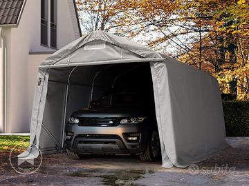 3,3x4,8m Tenda Garage Box Auto PVC grigio