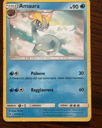 Carta pokemon “amaura” 27/131