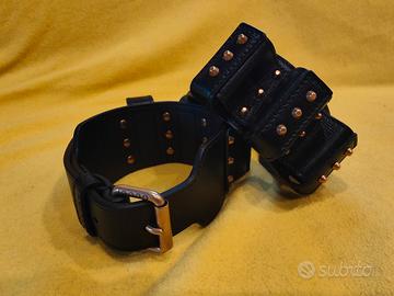 Gucci bracciali in pelle con borchie