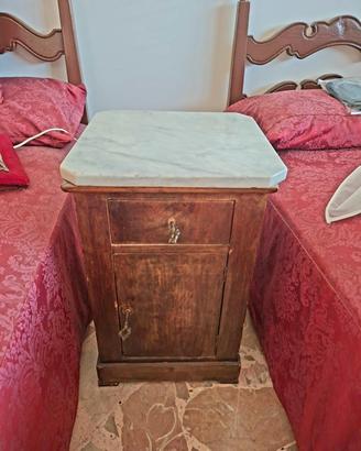 Comodino antico in stile Impero, fine 800 metà 900