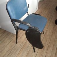 Sedia ufficio con bracciolo metallo imbottita 