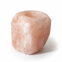 Portacandela in Sale Rosa Naturale Himalaya