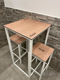 Tavolo vintage legno alto per casa risto bar