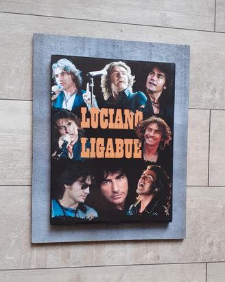Quadro in legno omaggio a Luciano Ligabue 