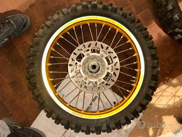 Cerchi cross Excel YZ125 gommati + 1 gomma post