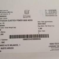 Fettuccia elastica POWER nera 0.6 X 8