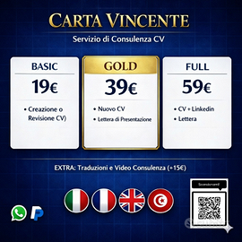 CV Professionale & Supporto Bilingue (Ita-Ara)