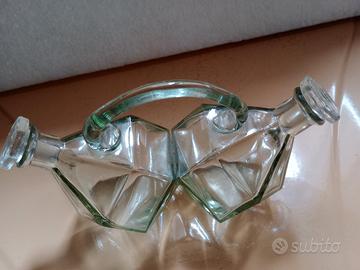 Coppia di Ampolle Vintage per Olio e Aceto 