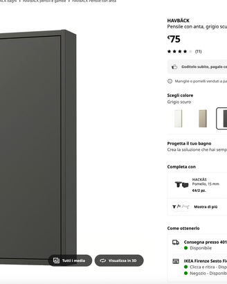 Pensile bagno ikea havback