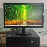 Pc  HP i3 completo di mouse tastiera e monitor