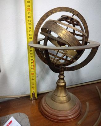 MAPPAMONDO IN OTTONE PER ARREDAMENTO