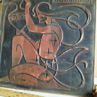 Antico quadro opera in rame in bassorilievo