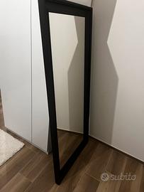 Specchio rettangolare grande cornice nera