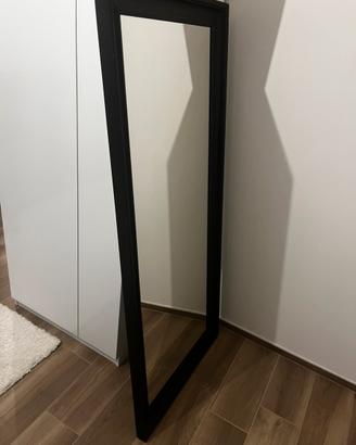 Specchio rettangolare grande cornice nera