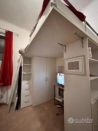 Letto matrimoniale a soppalco