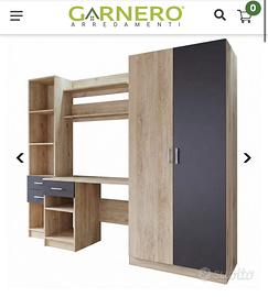 Armadio scrivania libreria cameretta