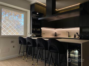 sgabelli da cucina neri 65 cm linea Falton