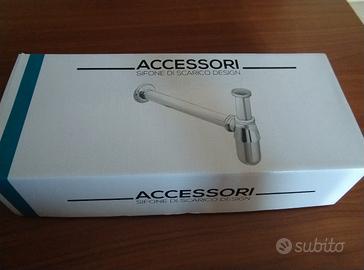 Scarico sifone acciaio cromo nuovo