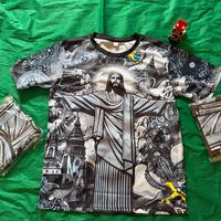 maglia brasile cristo redentore L