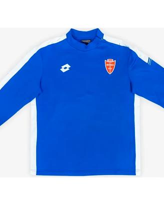 Felpa allenamento blu zip laterale  junior M