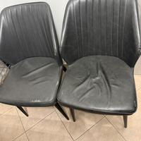 4 sedie ecopelle grigia