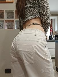 Pantaloni capri bianchi Talco donna - taglia 44