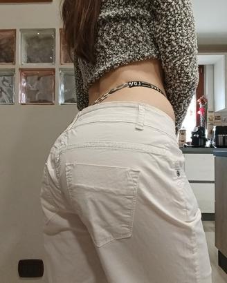 Pantaloni capri bianchi Talco donna - taglia 44