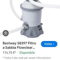 Piscina con motore a sabbia